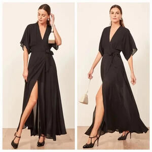 NEW, Reformation Winslow Dress in Black  SZ S #LD228